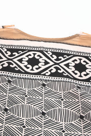 Printed Open Front Sleeveless Cardigan