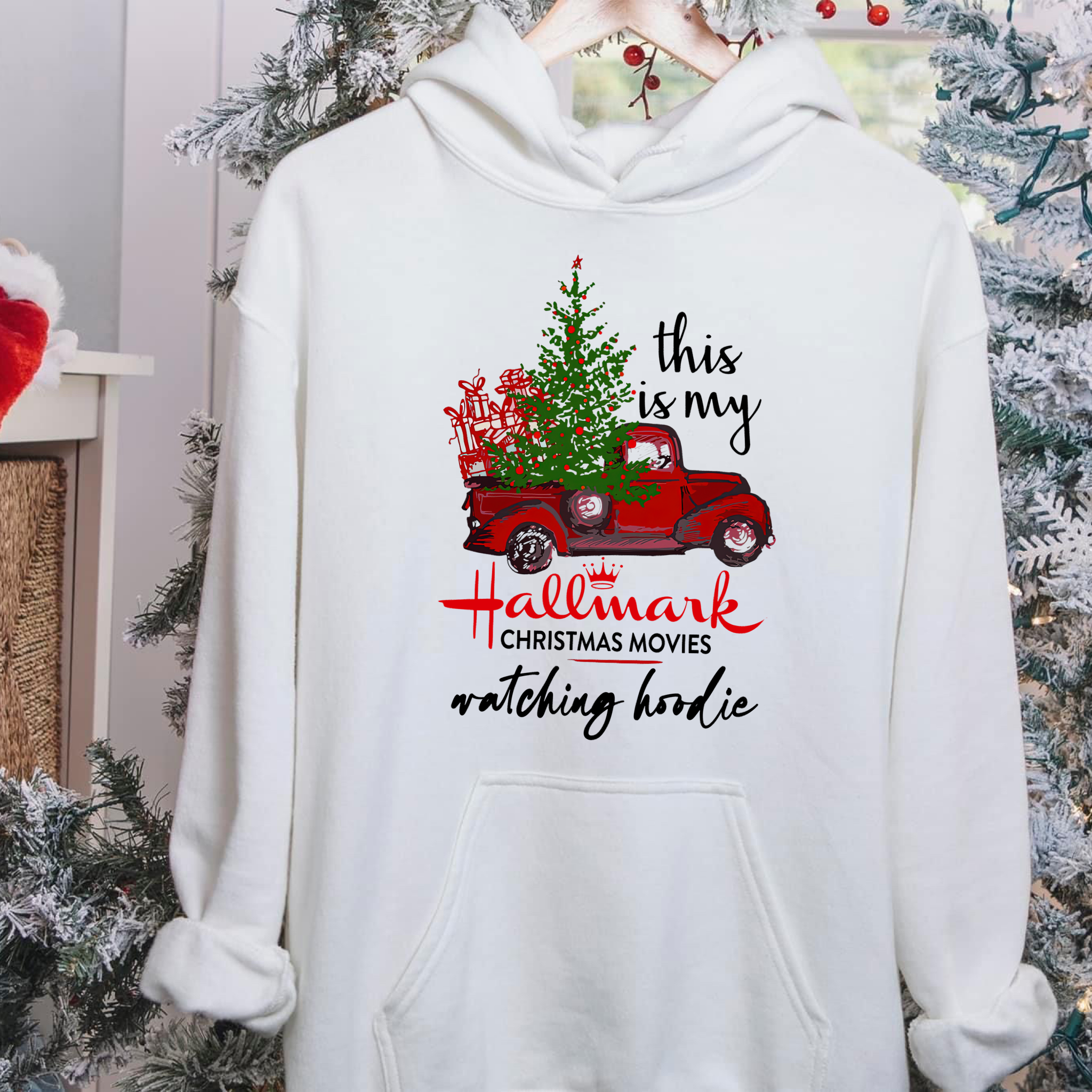 Christmas Movie Watching Hoodie Unisex Hoodie