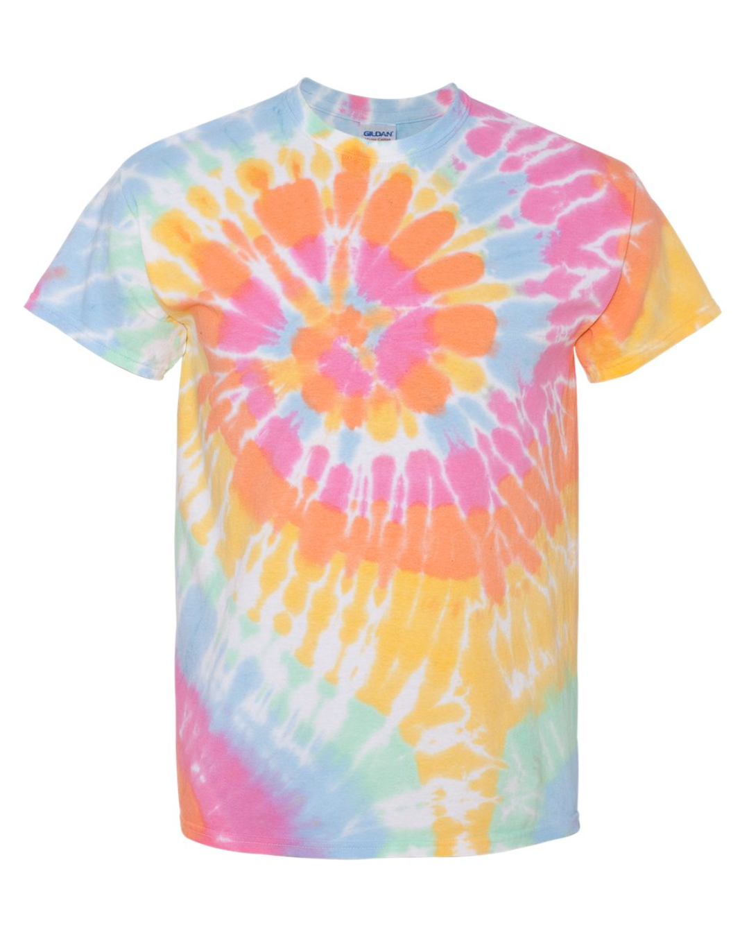 Tie-Dye Tee, Spiral  Black Powder Coffee