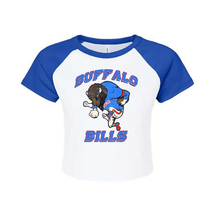 1969 Buffalo Bills Women's Micro Rib Raglan Baby Tee - 1201