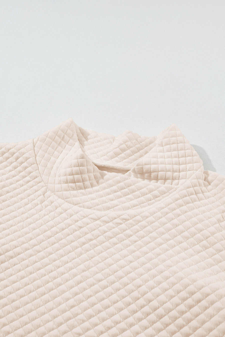 Textured Turtleneck Long Sleeve Sweatshirt