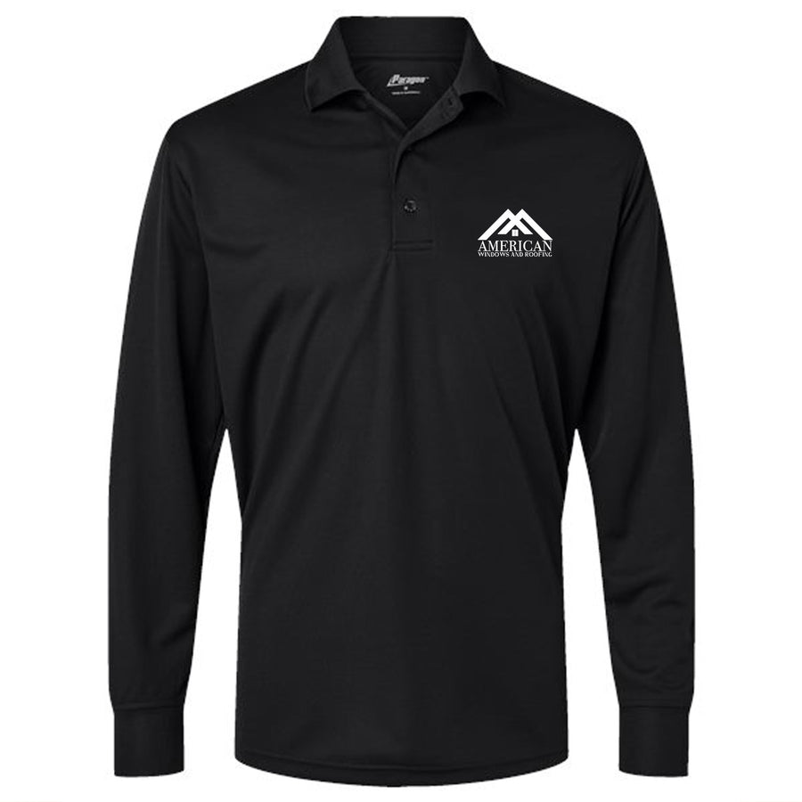 Pocket Print American Windows Paragon Long Sleeve Polo - 110