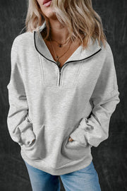 Half Zip Long Sleeve Sweatshirt