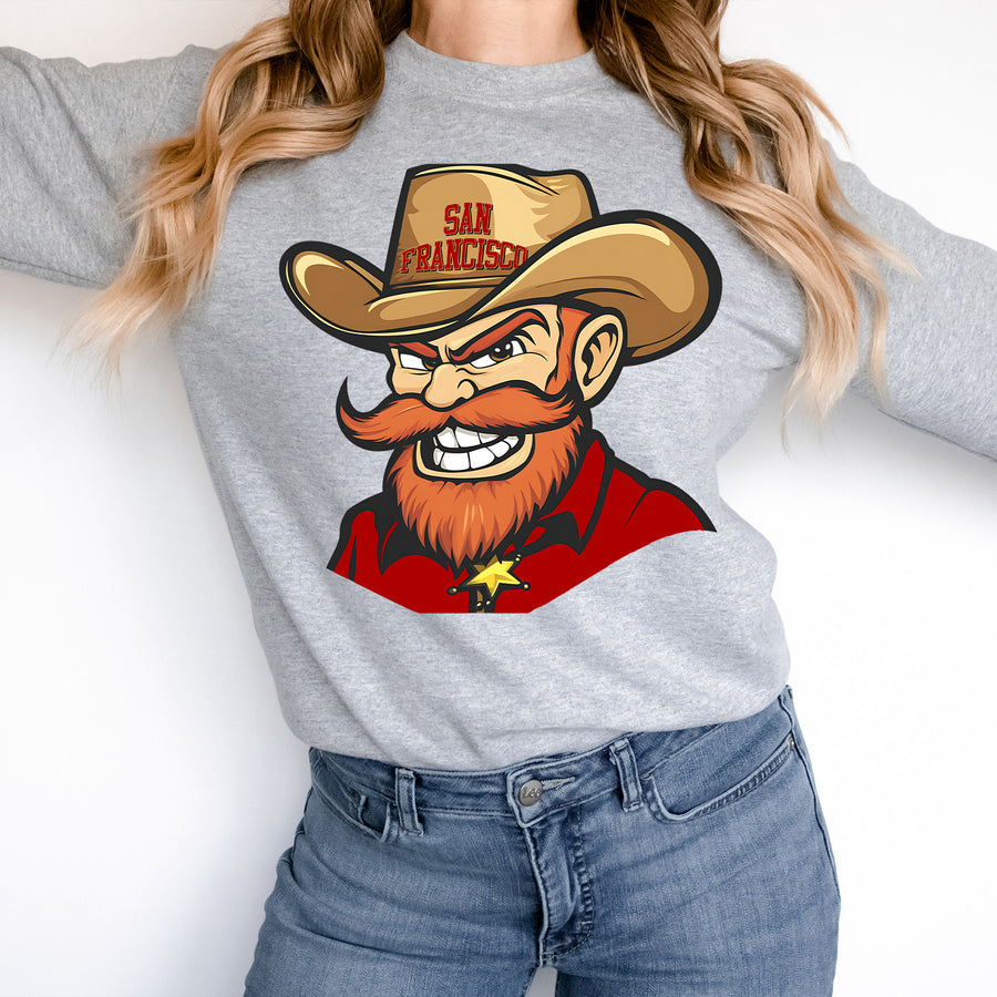 San Francisco Vintage Cowboy Cartoon Unisex Sweatshirt