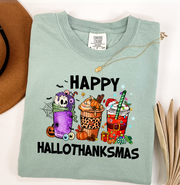 Happy Hallothanksmas Unisex T-shirt (Comfort Colors)