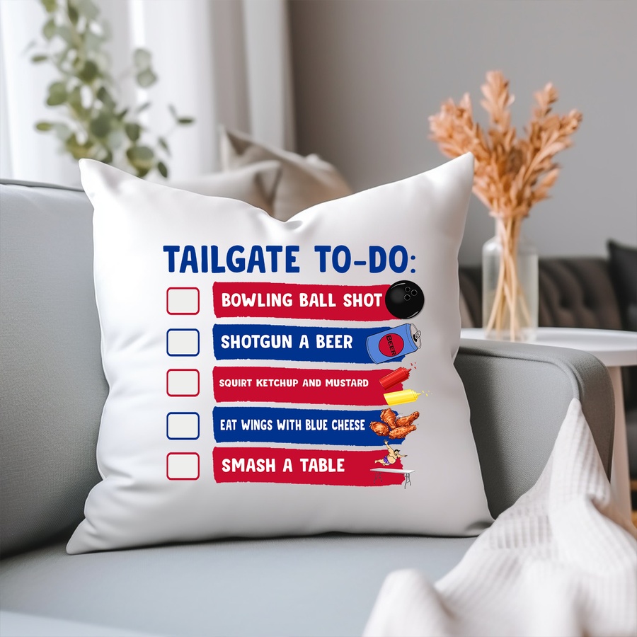 Buffalo Tailgate To Do List Pillow Case