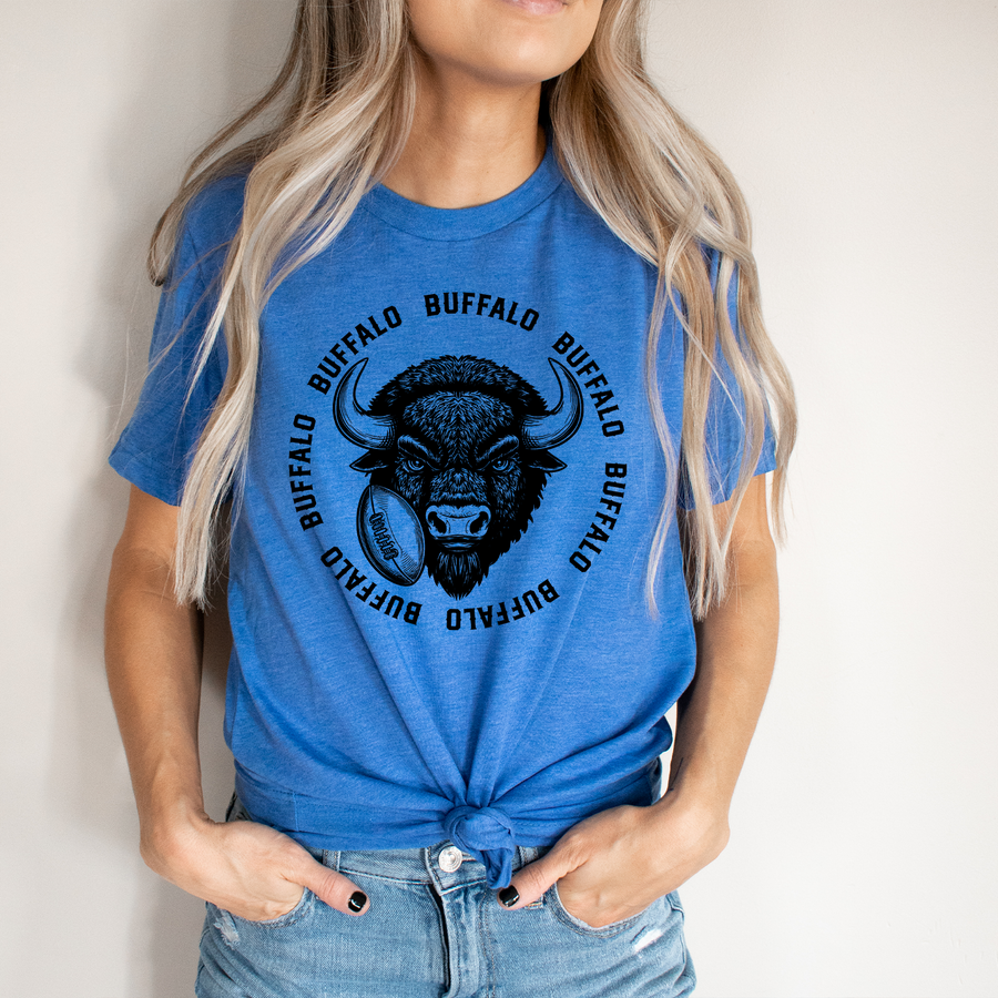 Vintage Buffalo Football Circle Unisex T-shirt
