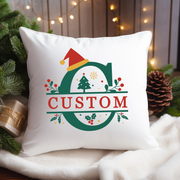 Custom Christmas Monogram Pillow Case