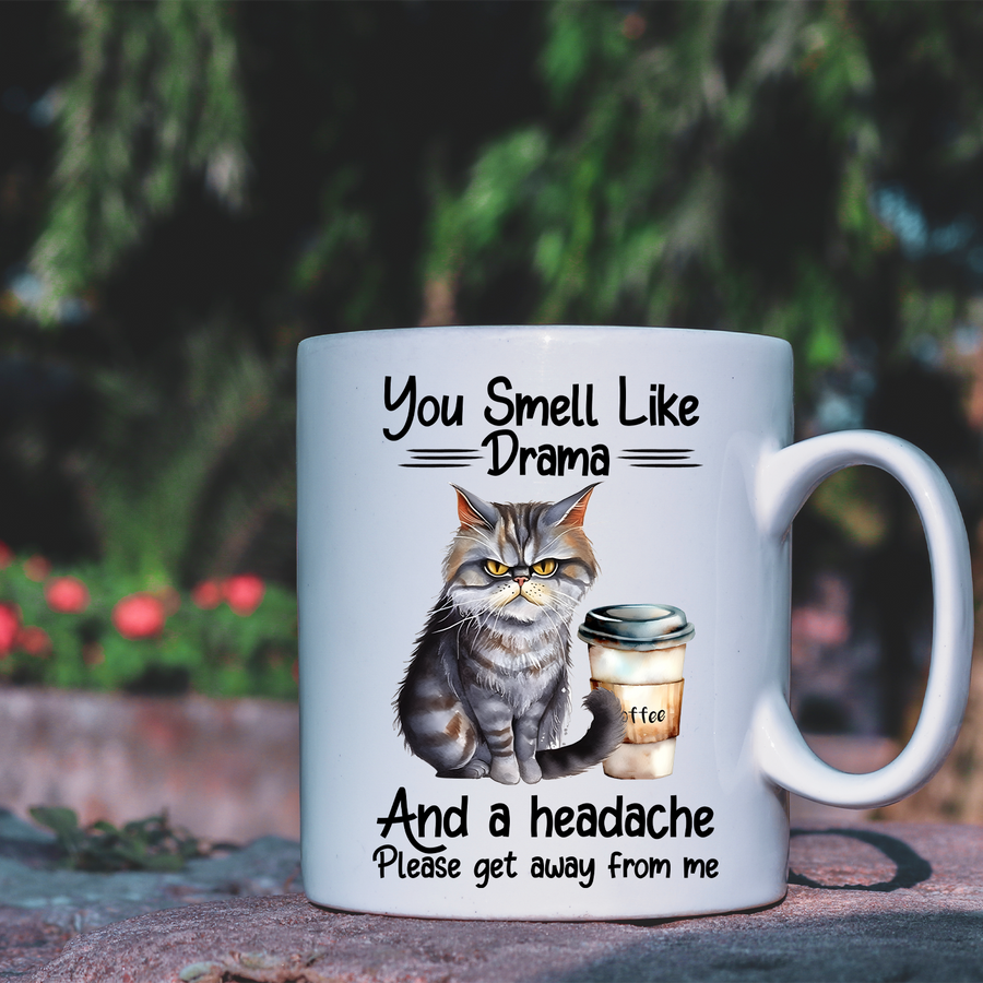 Drama and A Headache Cat 15oz Mug