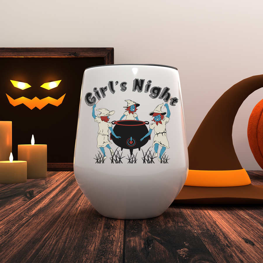 Girl's Night Witches Wine Tumbler