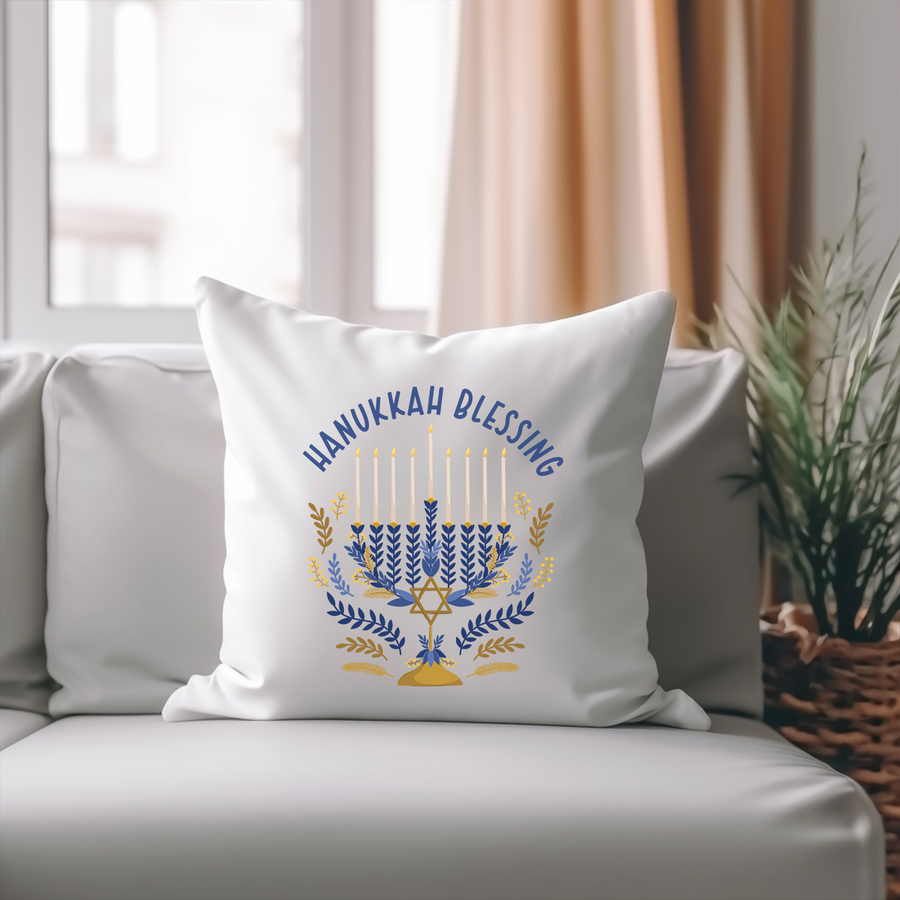 Hanukkah Blessing Pillow Case