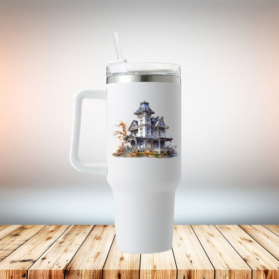 Haunted House 40oz Travel Mug