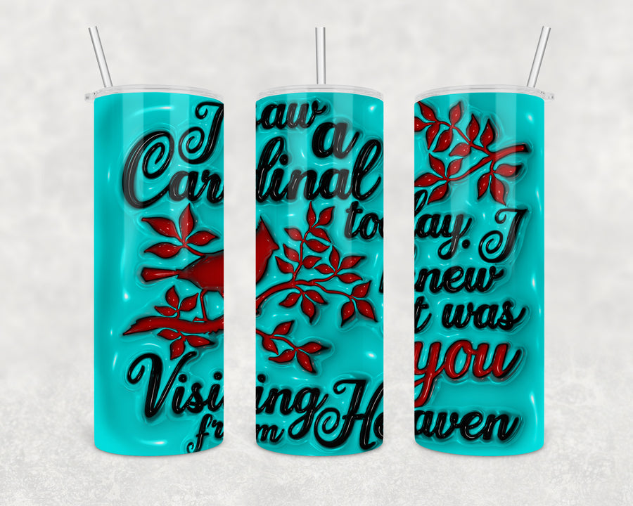 Inflated Effect Cardinal from Heaven 20oz Skinny Tumbler