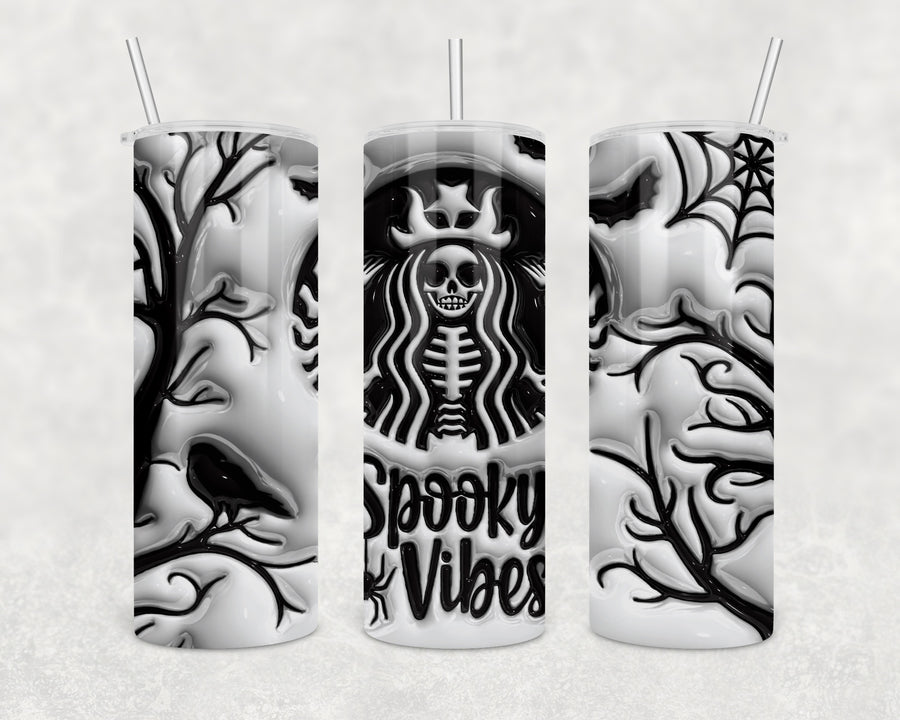 Inflated Effect Spooky Vibes 20oz Skinny Tumbler