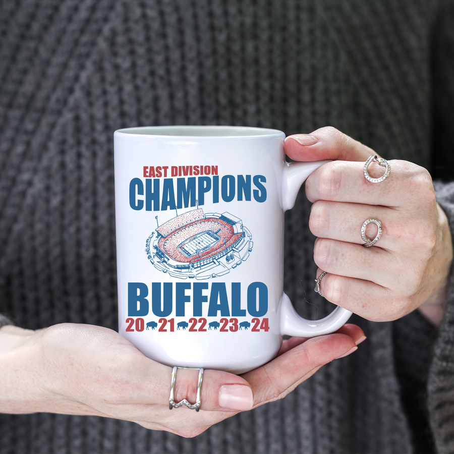 Buffalo Champions 5 Years Stadium Vintage Colors 15oz Mug