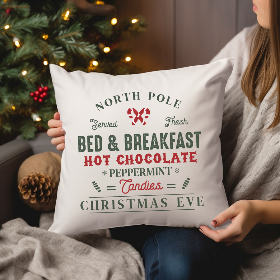 North Pole Bed and Breakfast Pillow Case