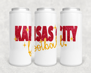 Glitter Kansas City Football Can Cooler