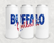 Buffalo Football Glitter Leopard Can Cooler