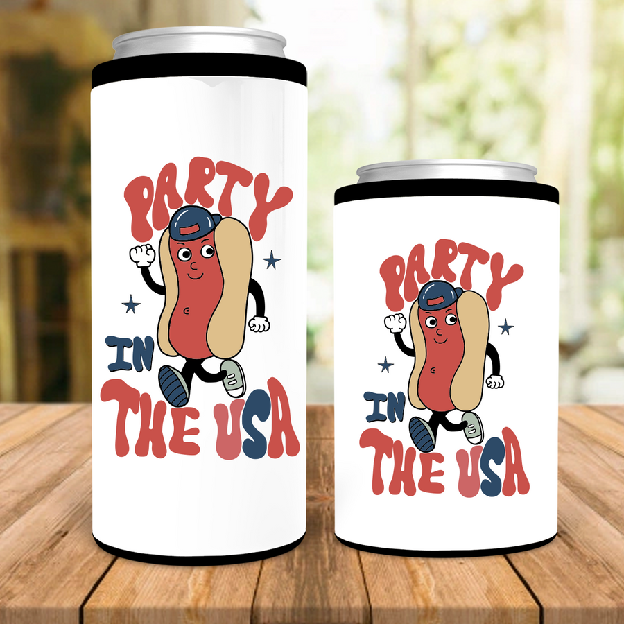 Party in the USA Hotdog Can Cooler