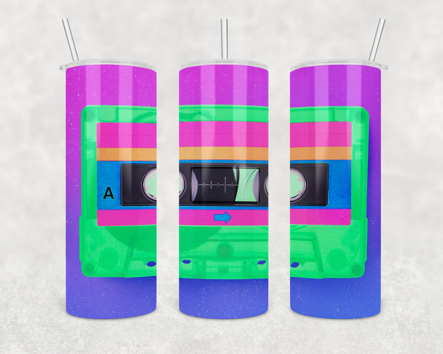 Retro 80's Cassette 20oz Skinny Tumbler