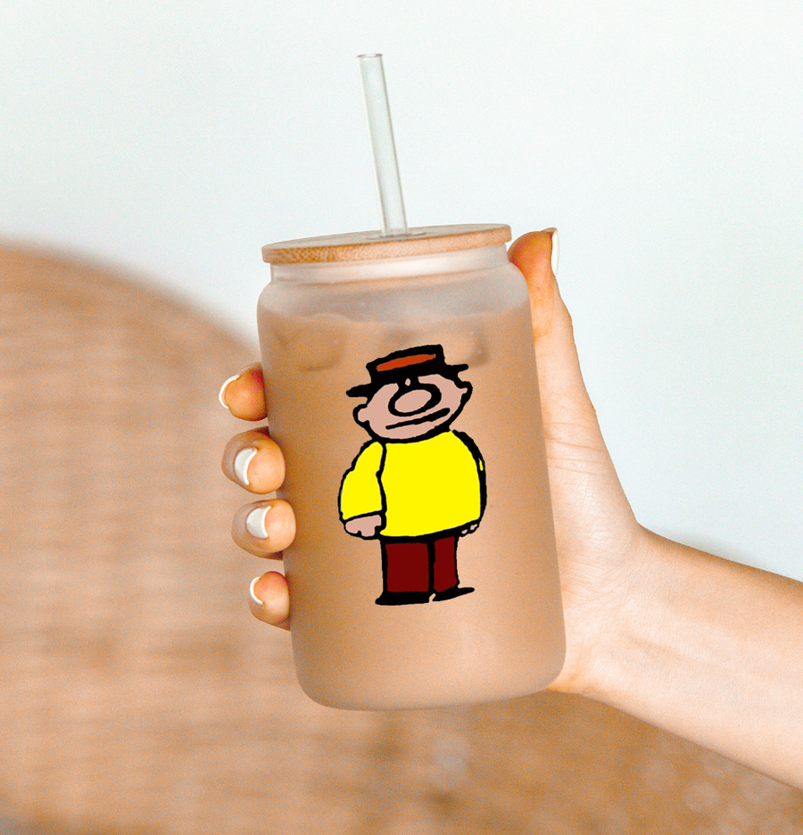 Teeny Little Super Guy Glass Can Tumbler