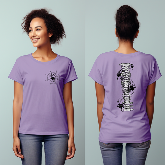 Halloween Spine Unisex T-shirt (Left Pocket and Back)