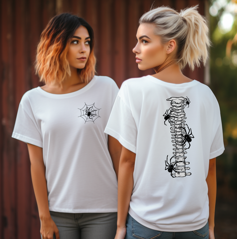 Halloween Spine Unisex T-shirt (Left Pocket and Back)