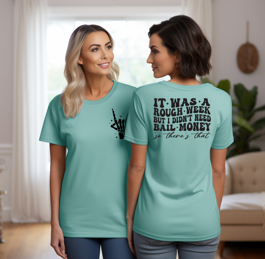 Bail Money Unisex T-shirt (right pocket and back print)
