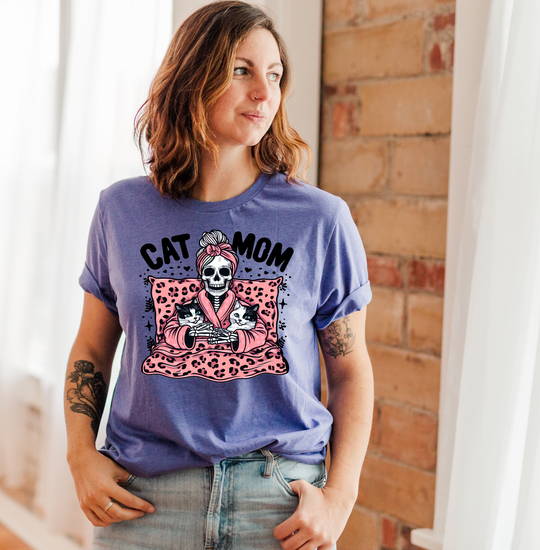 Skeleton Cat Mom Unisex T-shirt