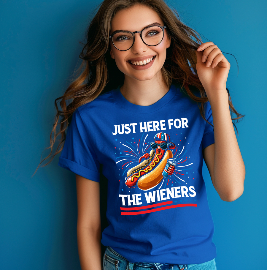 Just Here For The Wieners Unisex T-shirt