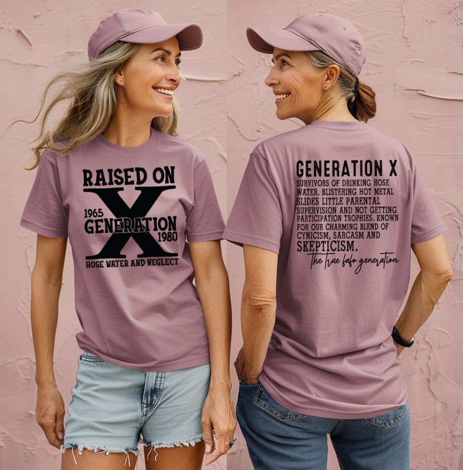 Generation X Unisex T-shirt - Front and Back