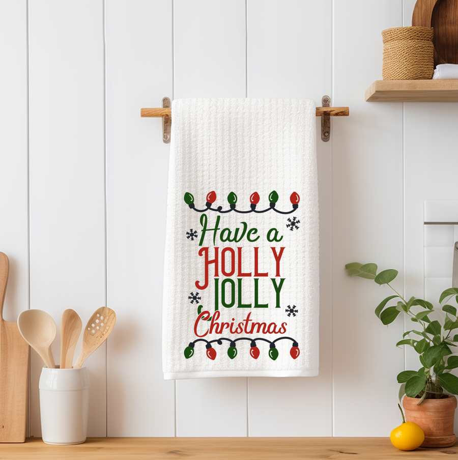 Holly Jolly Christmas Kitchen Towel