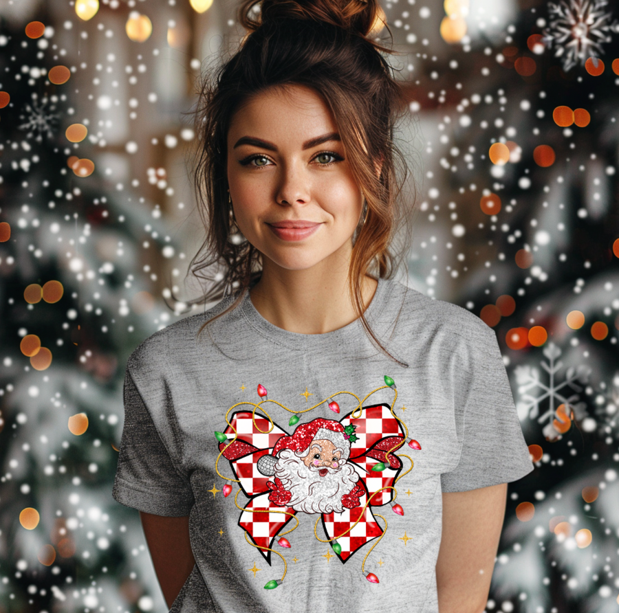 Retro Santa Bow Unisex T-shirt