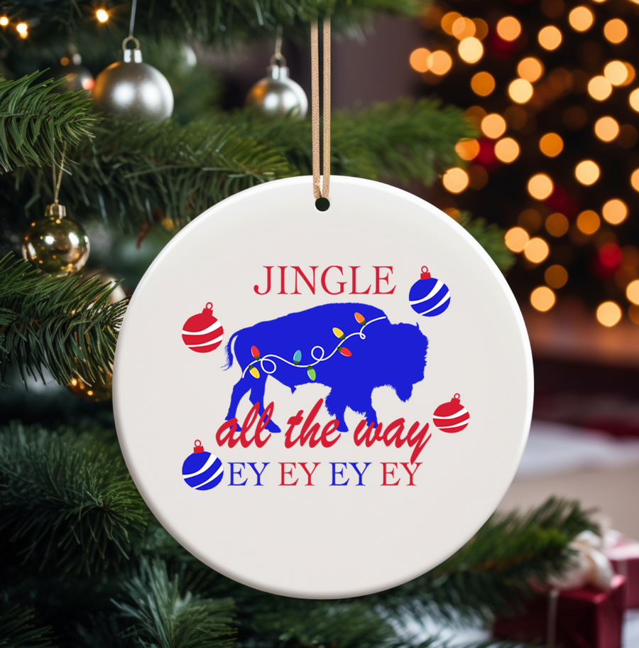 Buffalo Jingle All The Way - Holiday Ornament