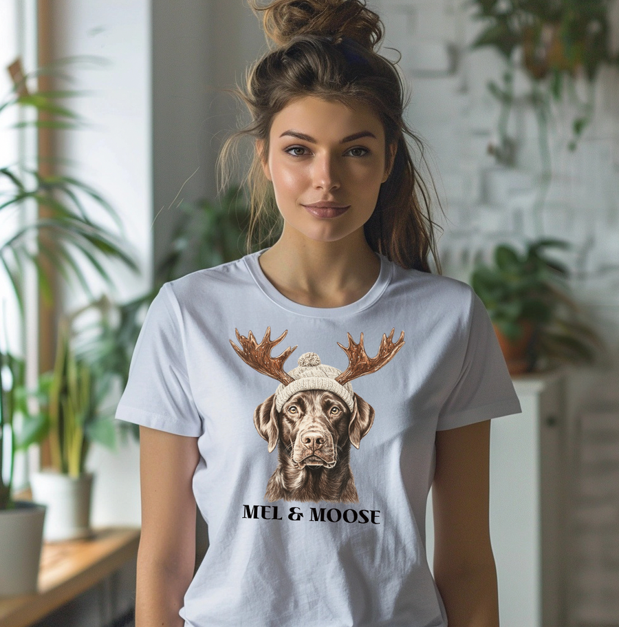 Mel and Moose Antlers Unisex T-shirt