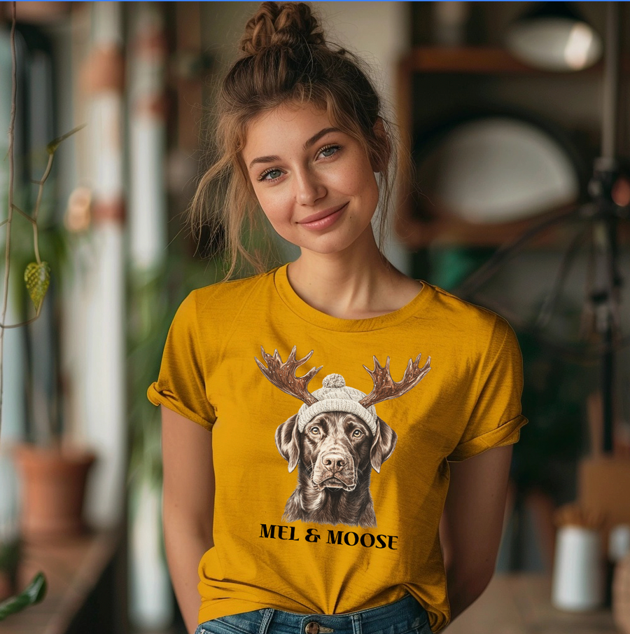 Mel and Moose Antlers Unisex T-shirt