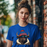 Buffalo In a Beanie Unisex T-shirt