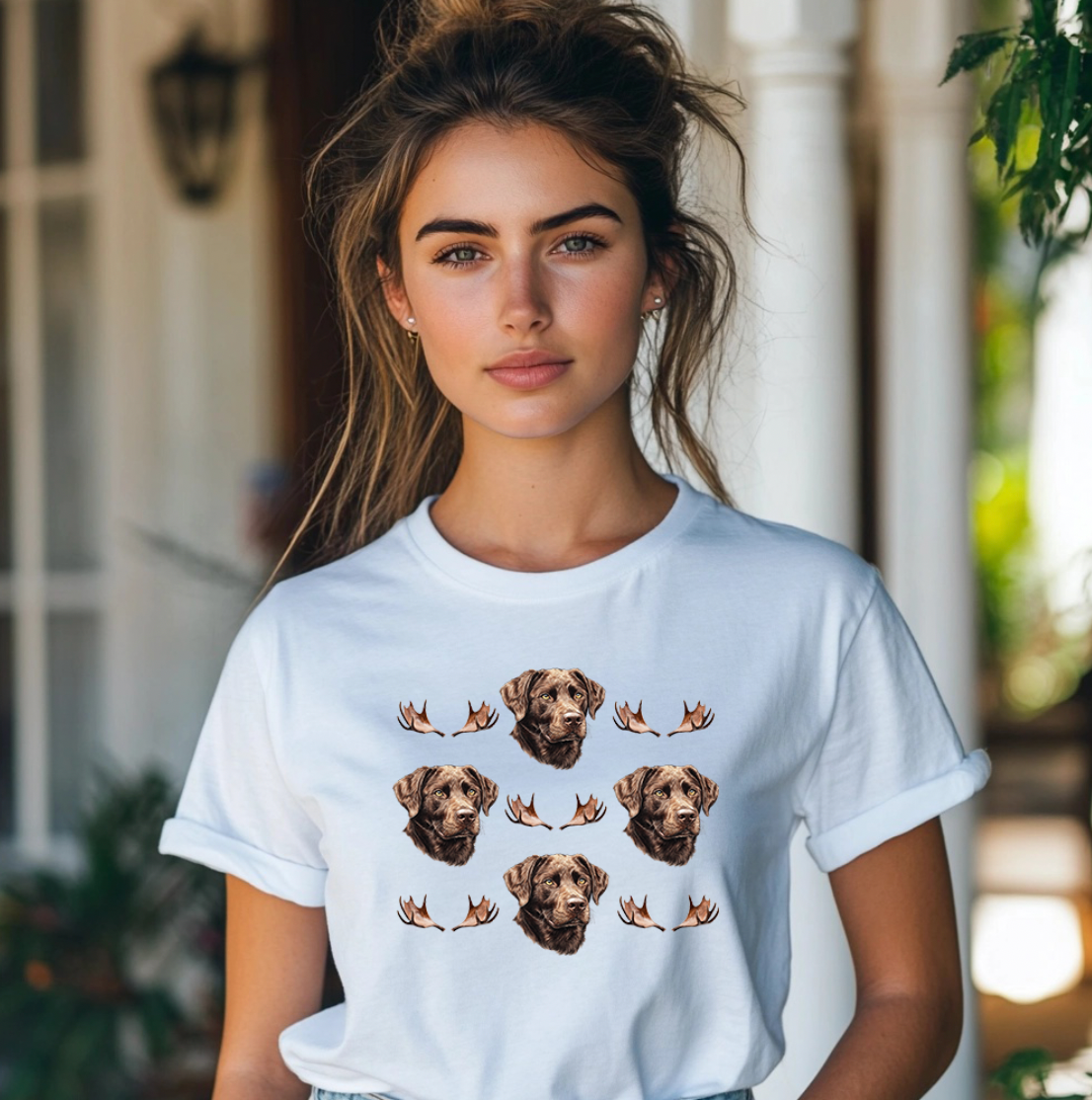 Moose Pattern Unisex T-shirt