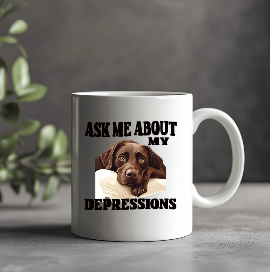 Ask Me About My Depressions 15oz Mug