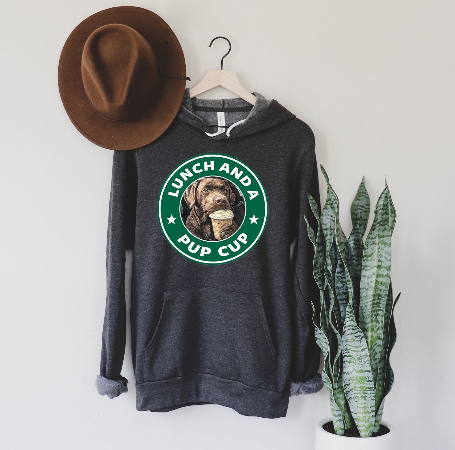Lunch and a Pup Cup Fleece Hoodie
