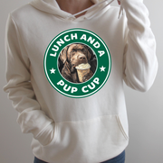 Lunch and a Pup Cup Fleece Hoodie