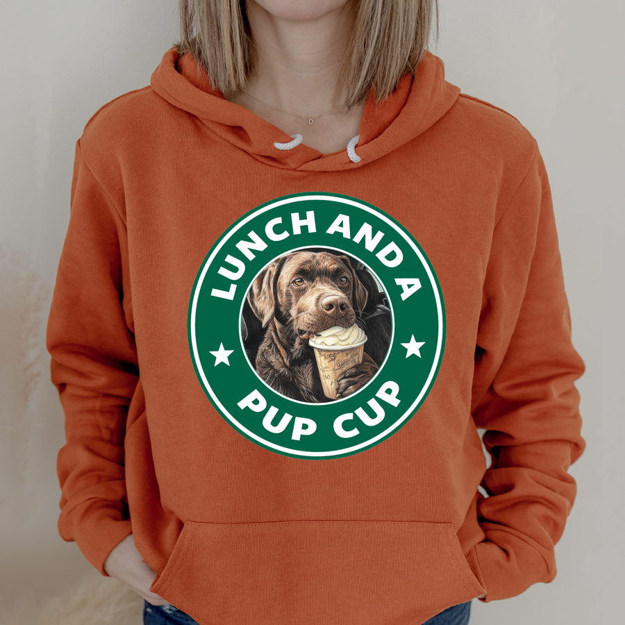Lunch and a Pup Cup Fleece Hoodie
