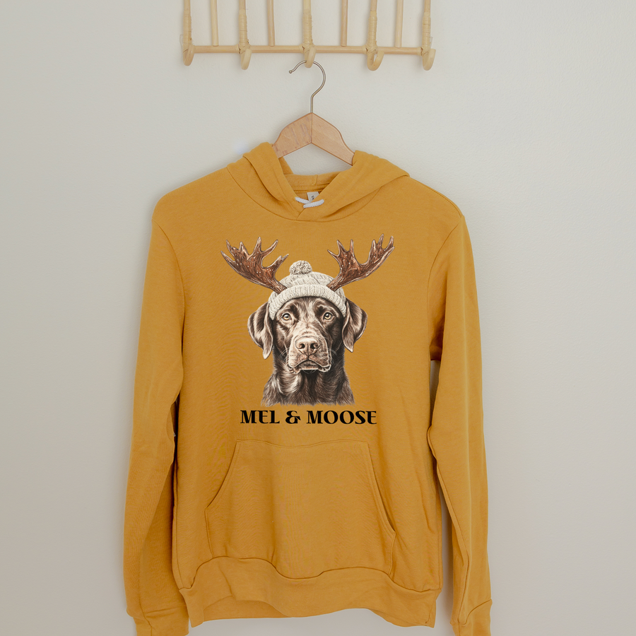 Mel and Moose Antlers Fleece Hoodie