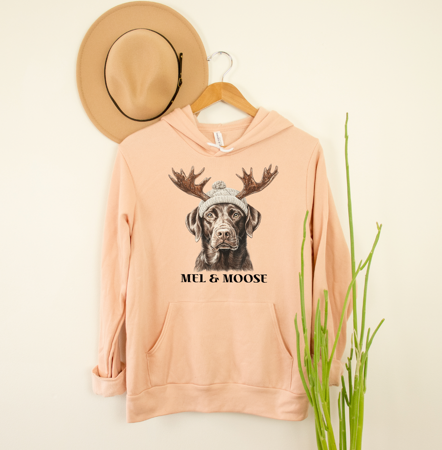 Mel and Moose Antlers Fleece Hoodie