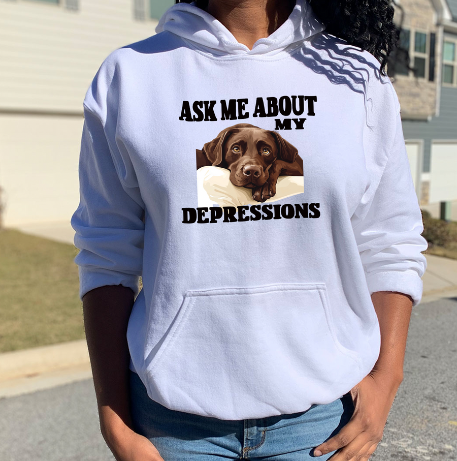 Ask Me About My Depressions Fleece Hoodie