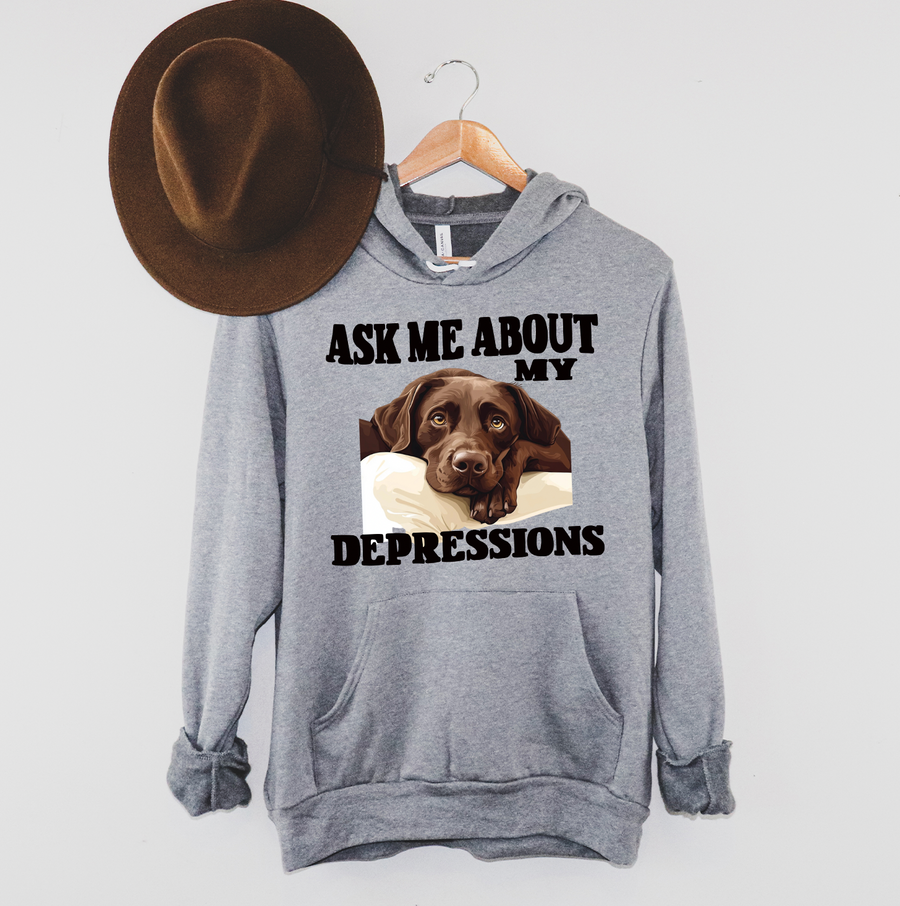 Ask Me About My Depressions Fleece Hoodie
