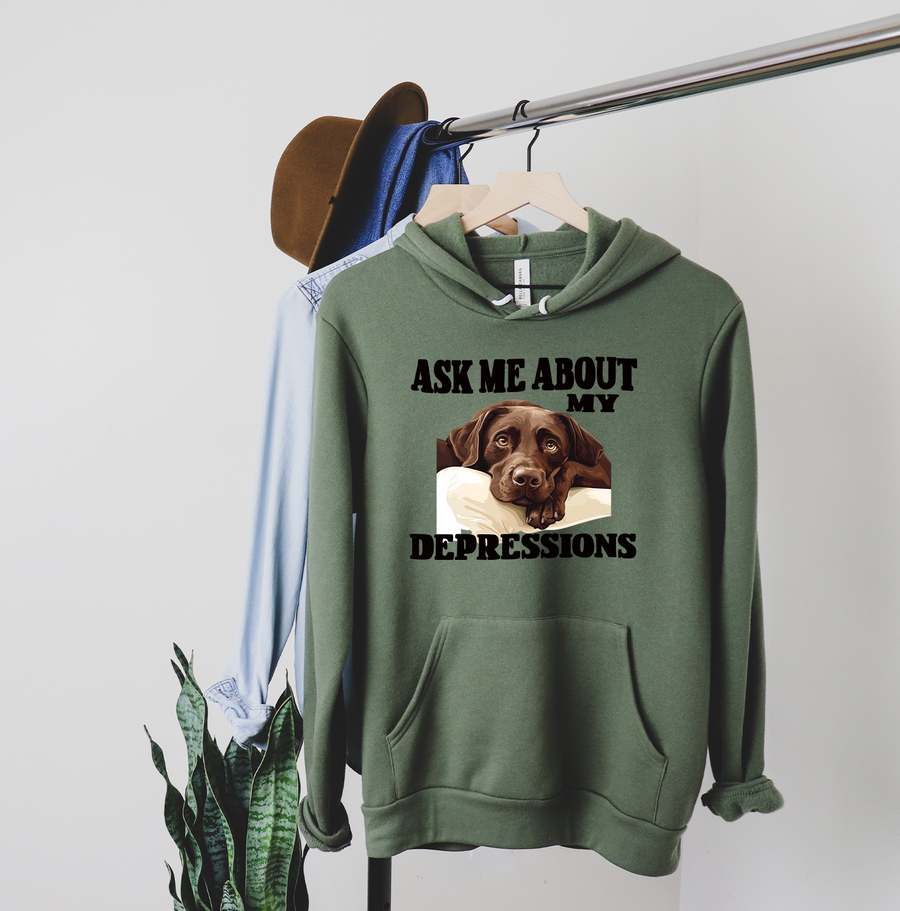 Ask Me About My Depressions Fleece Hoodie