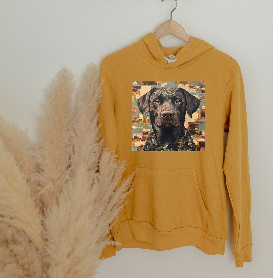 Moose in Camo Fleece Hoodie