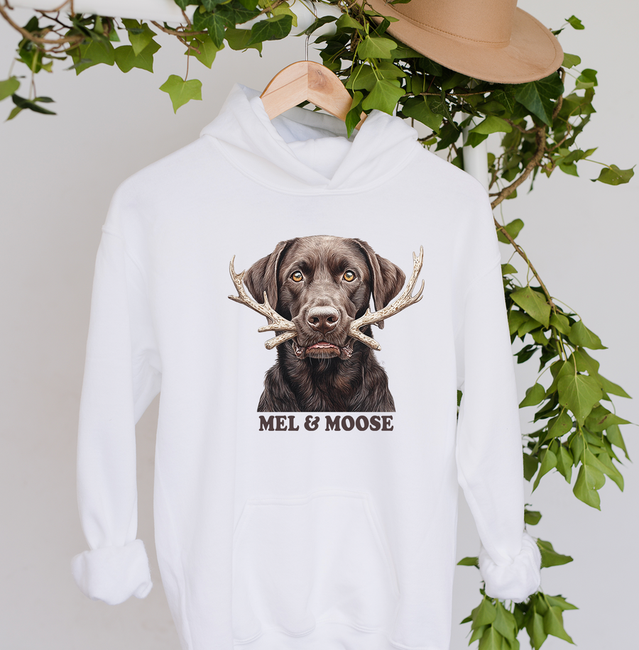 Mel and Moose Antlers Fleece Hoodie