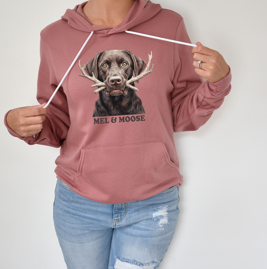 Mel and Moose Antlers Fleece Hoodie